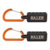 Railer Screwdriver Bit Holder Storage Organizer 5-Hole Black Bit Holder with Carabiner - 2 Pack view 3
