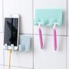 Zerodeko Wall Mount Phone Holder Adhesive Plastic Storage Rack for Bedroom view 4