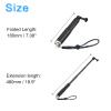 uxcell Portable Selfie Stick, 19 Inch Extension Adjustable Hand Grip Aluminum Alloy Monopod Pole Fit for Most Action Cameras, Silver & Black view 2