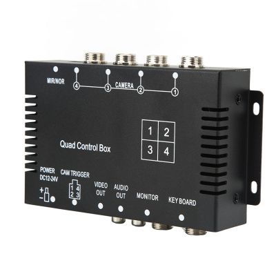 DC12V 24V 4 Channel Video Splitter Boat Bus Parking Camera Remote Control Video Switch