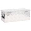 vidaXL Lightweight Aluminum Storage Box - -, Secure Lock, Portable, Spacious Interior, Silver, Stainless Steel, Including Keys 23.6"x9.3"x9.1" view 4