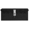 vidaXL Black Aluminum Storage Box  19.7"x5.9"x8.1"  Lightweight, Durable, and Rust-Resistant with Locking System for Safe Transport and Storage of Tools and Gear. view 3