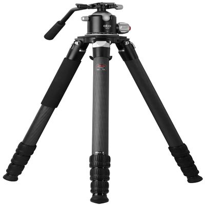 OBO 60 Carbon Fiber Camera Tripod & Monopod V880 Hunting Tripod Hunting Gear Heavy Duty Tripod with 55MM Head H550/HV55 for Camera, Video Hunting, Max Load 45KG/99lbs (V880+HV55)