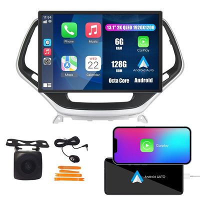 Kunfine Car CarPlay Android Auto Navigation Stereo GPS Radio Reverse Camera Display 13.1" QLED Touchscreen Headunit Tablet Pad Media Player For Jeep Cherokee 2015-2019, if Applicable Octa Core 6G+128G