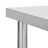vidaXL Stainless Steel Kitchen Work Table with Wheels - 23.6"x11.8"x33.5" - Durable, and Mobile - Ideal for Kitchen, Restaurant, School, Commercial Workspace - Easy to Clean view 4