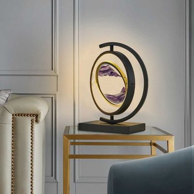 KridDr 3D Sandscapes Art Motion Moving Sand Art Picture LED Night Light Display Flowing Sand Frame Desktop Home Office Work Decor