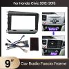 9 inch Car Radio Fascia Panel for Honda Civic 2012-2015 Stereo Frame Cable view 3