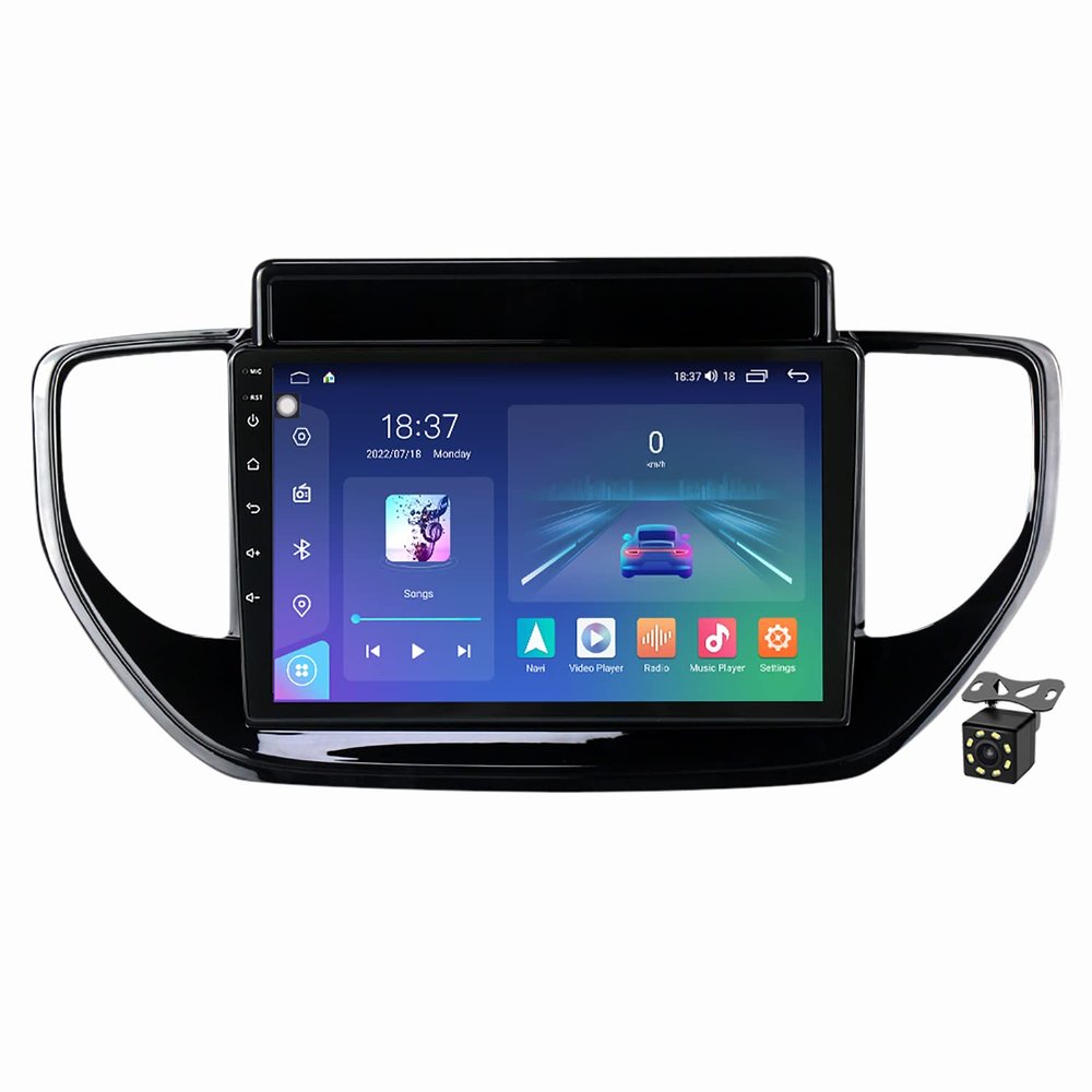 Android 12 Fit for Hyundai Solaris 2 II 2020-2021 Car Stereo Radio Navigation GPS 2K Screen Multimedia Player with Carplay Bluetooth FM RDS WiFi 4G SWC+Backup Camera,M6 pro/8+256g/9