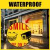 GOLEEX Pack 4 Pcs Smile You're On Camera Stickers Security Notice Bumper Sticker Outdoor Window Automotive Exterior Decal Reflective Video Surveillance Label for House Decoration view 3