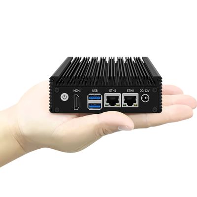 X86-P1N3050/N3160/N3700 Mini Router Low Power Consumption Quad Core Four Threads Fanless (N3700, 4G memory/32G hard disk)