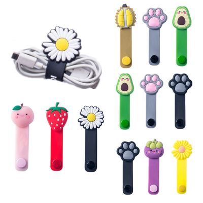 12PCS Silicone Cable Organisers reusable Straps Clips Wire Ties Cable Storage Metal Snap Silicone Magnetic Buckle for Phones, Headset, PC Computer Cable
