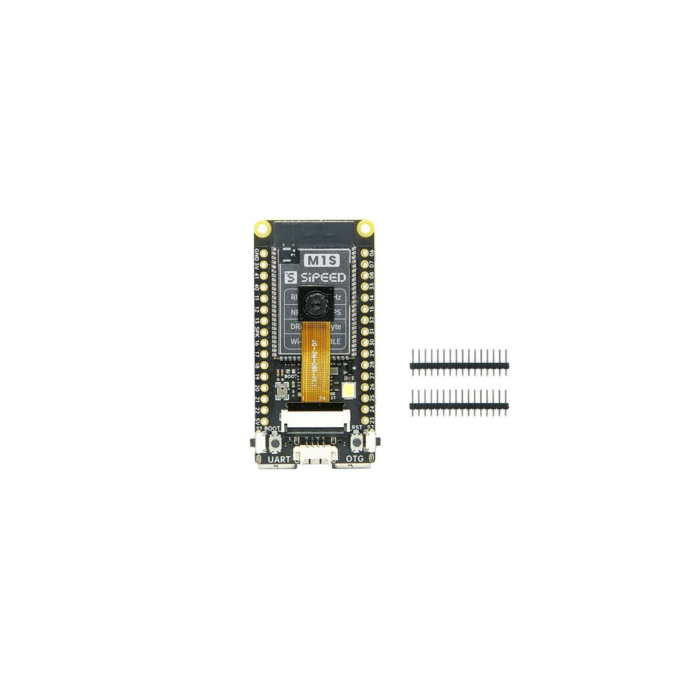 Sipeed Maix M1s Dock tinyML RISC-V Linux AI Development Board with RISC-V CPU BLAI 100GOPS NPU Built-in 768KB SRAM 64MB UHS PSRAM 16MB eMMC for IoT Edge Computing Support FreeRTOS Linux OS