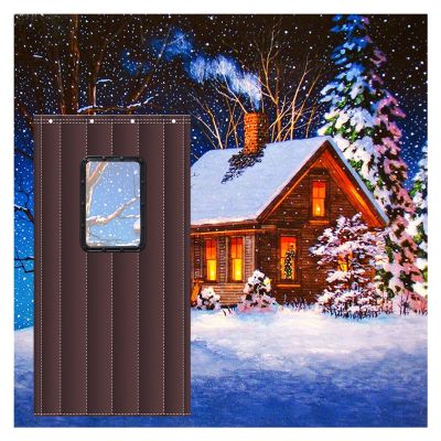 Winter Door Curtains for Doorways, Thermal Door Cover Screen Door Cold Protection Windproof Soundproof Door Curtains for Patio, Kitchen, Bedroom, Air Conditioner Room ( Size : 100x210cm/39.37x82.68in