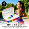 Bluetooth Wireless Earbuds, Noise Cancelling Headphones, Mic, Rainbow Pride view 2