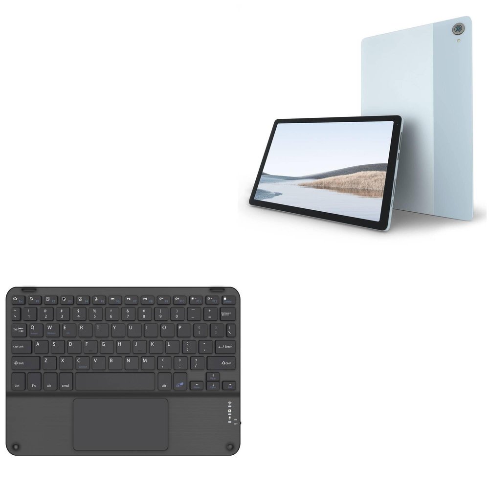 BoxWave Keyboard Compatible with MERRYROYAL Tablet MRL10363 (10.4 in) - SlimKeys Bluetooth Keyboard with Trackpad, Portable Slim TouchPad - Jet Black