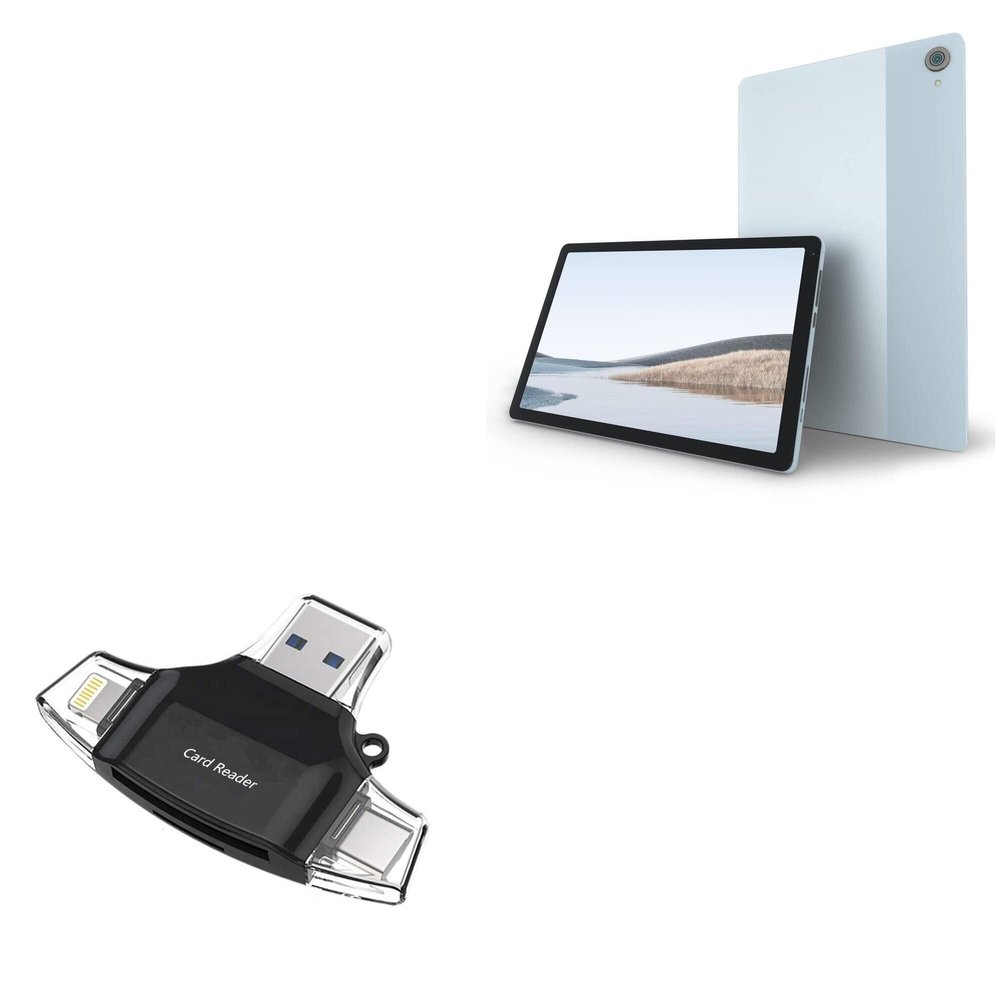 BoxWave Smart Gadget Compatible with MERRYROYAL Tablet MRL10363 (10.4 in) - AllReader SD Card Reader, microSD Card Reader SD Compact USB - Jet Black