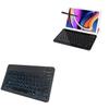 BoxWave Keyboard Compatible with JUSYEA Android 11 Tablet J10-1 (10 in) - SlimKeys Bluetooth Keyboard - with Backlight, Portable Slim LED 7 Colors - Jet Black view 1