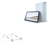 BoxWave Stand and Mount Compatible with MERRYROYAL Tablet MRL10363 (10.4 in) - Pocket Aluminum Stand 3-in-1, Portable Multi Angle Viewing Riser - Metallic Silver view 1
