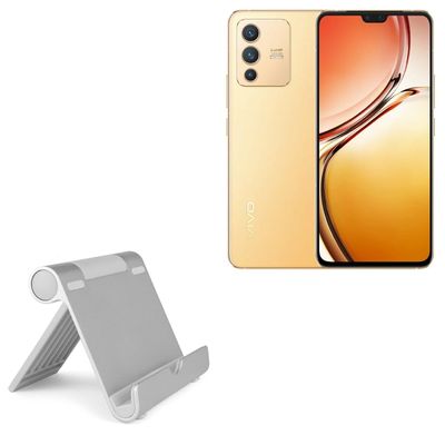 BoxWave Stand and Mount Compatible with vivo V23 - VersaView Aluminum Stand, Portable, Multi Angle Viewing Sturdy