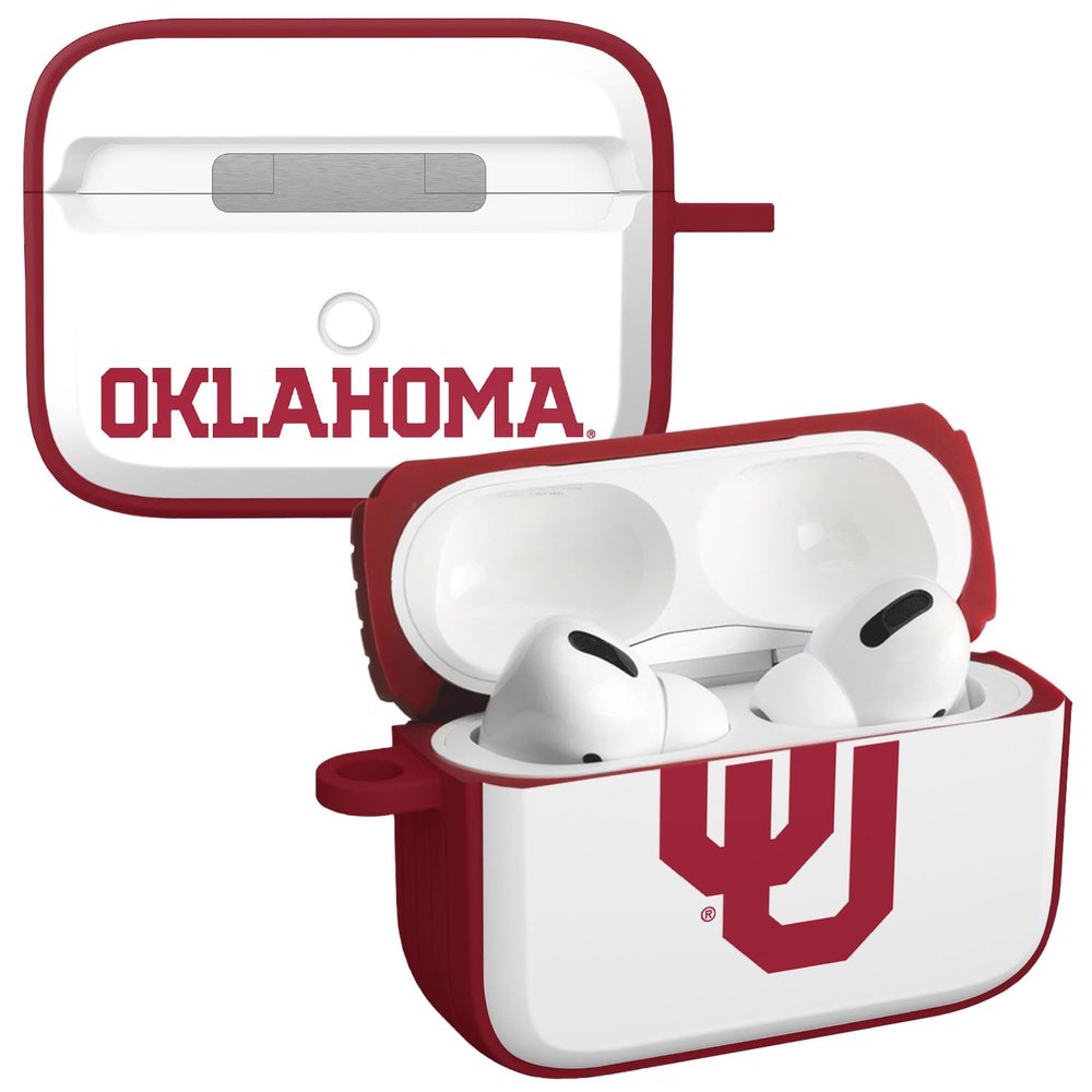 Affinity Bands Oklahoma Sooners HDX Case Cover Compatible with Apple AirPods Pro 1 & 2 (Classic Crimson)