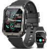 meoonley Military Rugged Smartwatch for Men,Sport Watch with Answer/Make Call IP68 1.83 inch Fitness Tracker Pedometer SpO2 for Outdoor Enthusiasts view 1