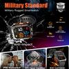 meoonley Military Rugged Smartwatch for Men,Sport Watch with Answer/Make Call IP68 1.83 inch Fitness Tracker Pedometer SpO2 for Outdoor Enthusiasts view 2