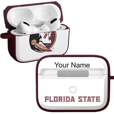 Affinity Bands Florida State Seminoles HDX Custom Name Case Cover Compatible with Apple AirPods Pro 1 & 2 (Classic White)