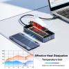 ANYOYO 40Gbps M.2 NVME SSD Enclosure with Cooling Fan nvme Enclosure for M3/ M4 Pro/Max,TBU405ProM1 SSD Enclosure CompatibleTB5/4/3/USB 4/3.2/3.1/3.0/2.0 Support M&B+M-Key 2230/2242/2260/2280 SSD view 2