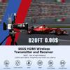 Vrriis Wireless Video Transmission System, 820FT (250M) Range, 1080P Wireless HDMI Transmitter and Receiver, 2.4GHz & 5.8GHz Dual-Band Transmission 0.06S Low Latency, IR Remotecontrol & Loop-Out view 2