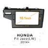 10.1 inch Car Radio Fascia Panel for Honda Jazz 2014-2019 Stereo Frame LHD view 2