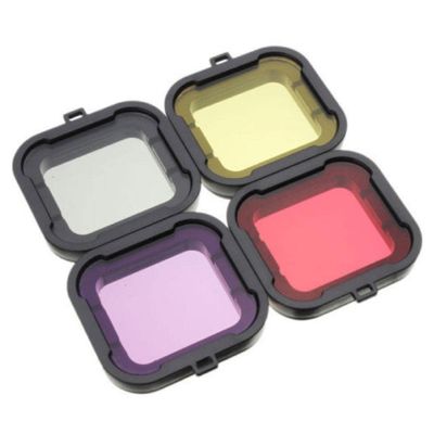 1*Diving Underwater Colorful Dimmable Diving UV Filter Lens Cover Kit for GoPro Hero 4 3+