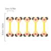 Angoily 5pcs Cartoon Earphone Holder for Headphone Cord Organization Cable Fasteners Cute Design for Use Yellow view 2