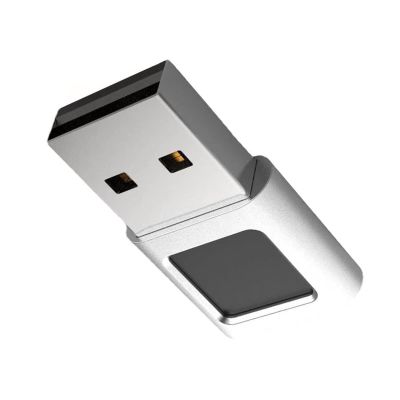 MOOKEENONE 1*Metallic USB Fingerprint Reader for Windows 8/10/11 (Windows 10/11 Driver-Free), Security Key Biometric Scanner Sensor Dongle Module for Instant Acess, Password-Free Login
