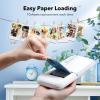 Liene 2x3 Photo Printer, Mini Instant Portable Photo Printer Bundle w/ 105 Zink Adhesive Paper, Bluetooth 5.0, Compatible w/iOS & Android, Small Picture Printer for iPhone, Smartphone, White view 4
