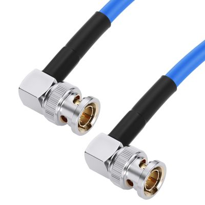 ZBLZGP 12G HD SDI 75 Ohm Video Coaxial Cable Neutrik Right Angle BNC to Right Angle BNC Male for 4K Video Camera