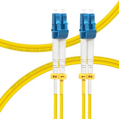 FLYPROFiber- 2M/7ft OS2 LC to LC Fiber Patch Cable, Length Options: 0.2m-300m, 1G/10GB Single Mode Duplex 9/125um SMF Fiber Optic Cable Cord LSZH 2Meter(7ft), 10pack