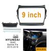 9 inch Car Radio Fascia Panel for Hyundai IX45 Santa FE 2015-2018 Stereo Frame view 3