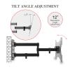 Adjustable Wall Mount Bracket Rotatable TV Stand TMX200 with Spirit Level ,26-55" Stents (Black) view 4