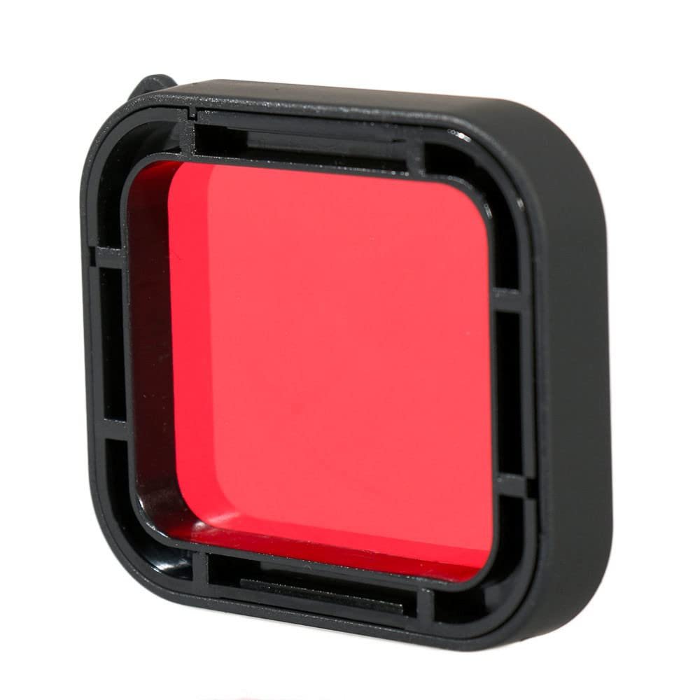 MOOKEENONE 1 * 30-65 feet Underwater Diving Camera Housing Case Red Lens Filter Protective Snap-On Design Cover for GoPro Hero 5 6
