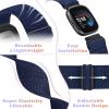 Bcuckood Compatible with Fitbit Versa 4/Versa 3/Sense 2/Sense Band Women Men, 5 Pack Elastic Nylon Soft Adjustable Stretchy Solo Loop Replacement Strap for Women Men view 3