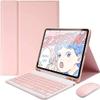 QIYIBOCASE Keyboard Case with Mouse for iPad Air 11-inch M3 (2025) / M2 (2024), iPad Air 5th/4th Generation, Candy Slim Detachable Magnetic Keyboard Mouse with Pencil Holder (Pink) view 1