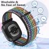 Bcuckood Nylon Loop Compatible with Fitbit Sense 2/Fitbit Sense/Fitbit Versa 4/Fitbit Versa 3 Bands, Women Men Soft Nylon Adjustable Breathable Strap Solo Loop Replacement Wristband view 4