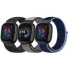 Bcuckood Nylon Loop Compatible with Fitbit Sense 2/Fitbit Sense/4/3 Bands, Women Men Soft Adjustable Breathable Strap Solo Loop Replacement Wristband view 1