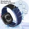 Bcuckood Nylon Loop Compatible with Fitbit Sense 2/Fitbit Sense/4/3 Bands, Women Men Soft Adjustable Breathable Strap Solo Loop Replacement Wristband view 4