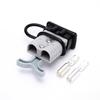 600V 120Amp Grey Housing 2 Way Battery Power Cable Connector Grey T-Bar Handle Black Dustproof Cover view 1