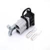 600V 120Amp Grey Housing 2 Way Battery Power Cable Connector Grey T-Bar Handle Black Dustproof Cover view 2