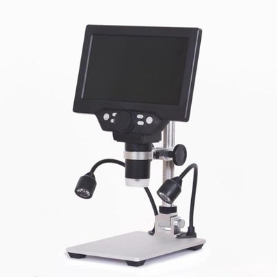 RADHAX Microscope Kit G1200D Digital Microscope 12MP 7 Inch Large Color Screen LCD Display 1-1200X Continuous Microscope Lens Adapters (Color : Built-in Lithium bat)