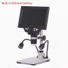 RADHAX Microscope Kit G1200D Digital Microscope 12MP 7 Inch Large Color Screen LCD Display 1-1200X Continuous Microscope Lens Adapters (Color : Built-in Lithium bat) view 2