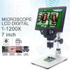 RADHAX Microscope Kit G1200D Digital Microscope 12MP 7 Inch Large Color Screen LCD Display 1-1200X Continuous Microscope Lens Adapters (Color : Built-in Lithium bat) view 4
