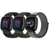 Bcuckood Nylon Loop Compatible with Fitbit Sense 2/Fitbit Sense/Fitbit Versa 4/Fitbit Versa 3 Bands, Women Men Soft Nylon Adjustable Breathable Strap Solo Loop Replacement Wristband view 1